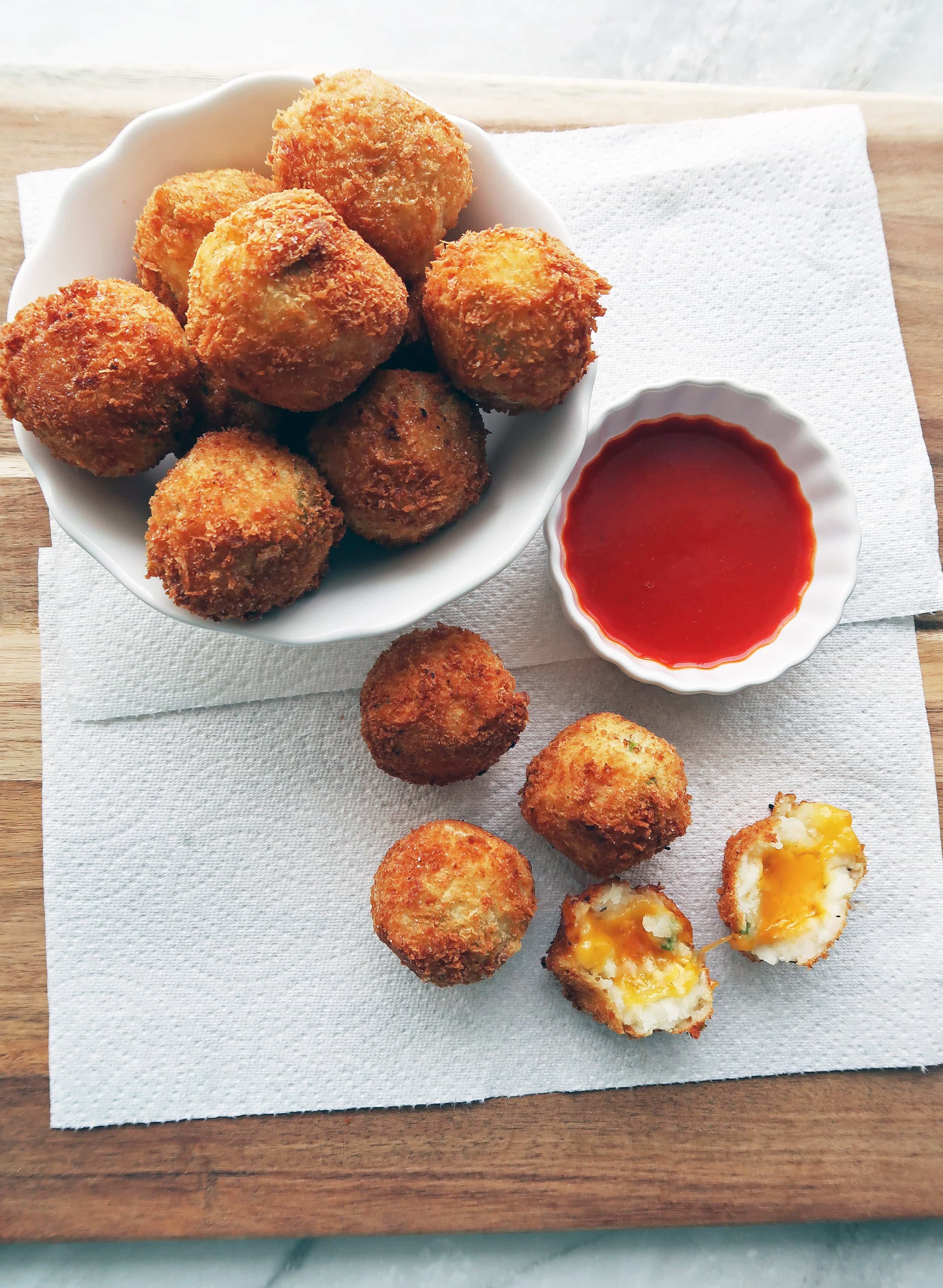 5 Ingredient Crispy Mashed Potato Cheese Balls - Yay! For Food