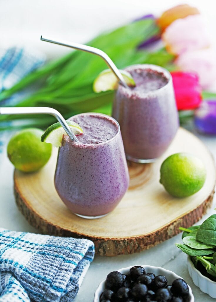 Blueberry Lime Yogurt Smoothies - Yay! For Food