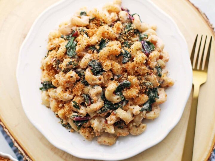 Creamy Gruyere and Swiss Chard Pasta with Toasted Panko Breadcrumbs - Yay!  For Food