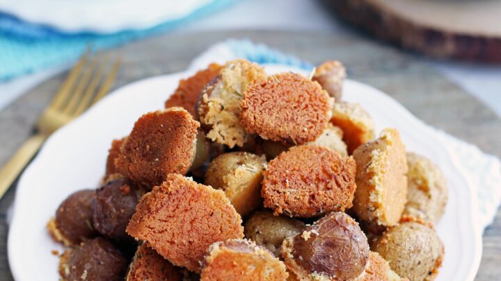 Crispy Parmesan Crusted Potatoes Yay For Food