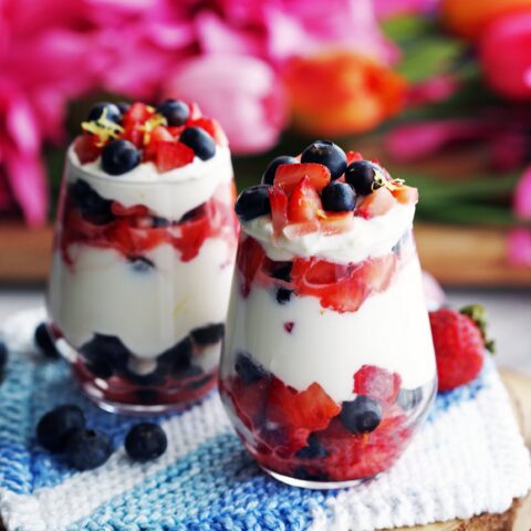 Fresh Berries with Honey Lemon Mascarpone Cream - Yay! For Food