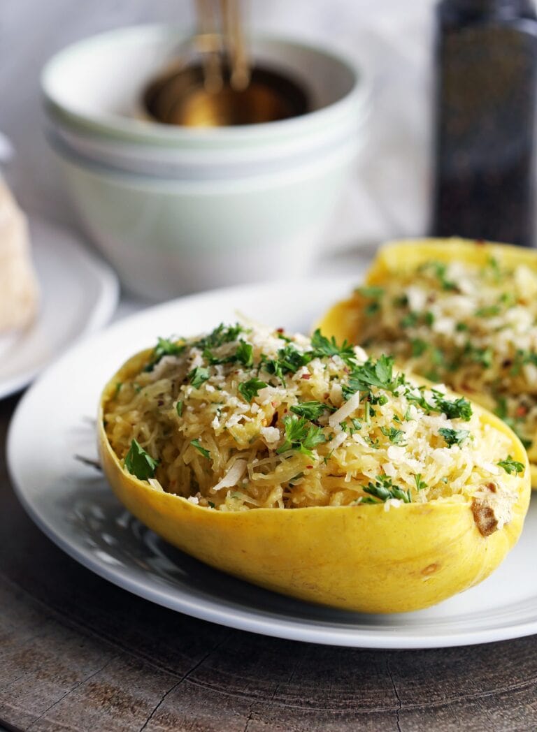 Instant Pot Garlic Parmesan Spaghetti Squash - Yay! For Food