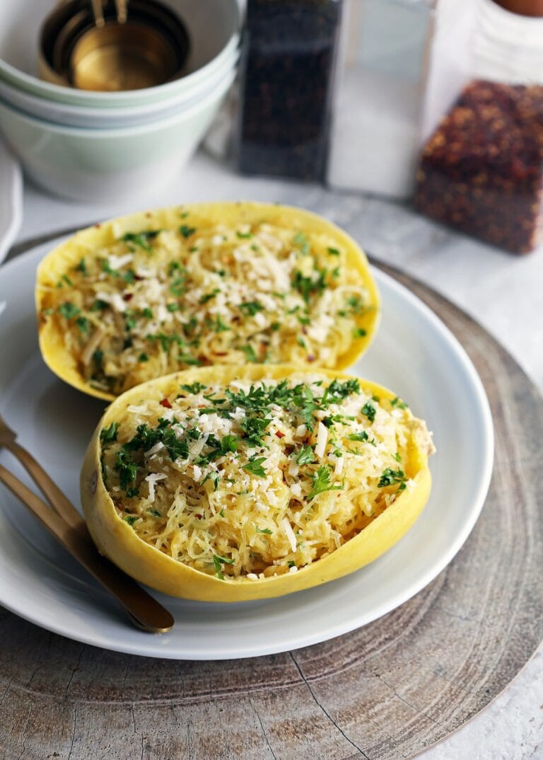 Instant Pot Garlic Parmesan Spaghetti Squash - Yay! For Food