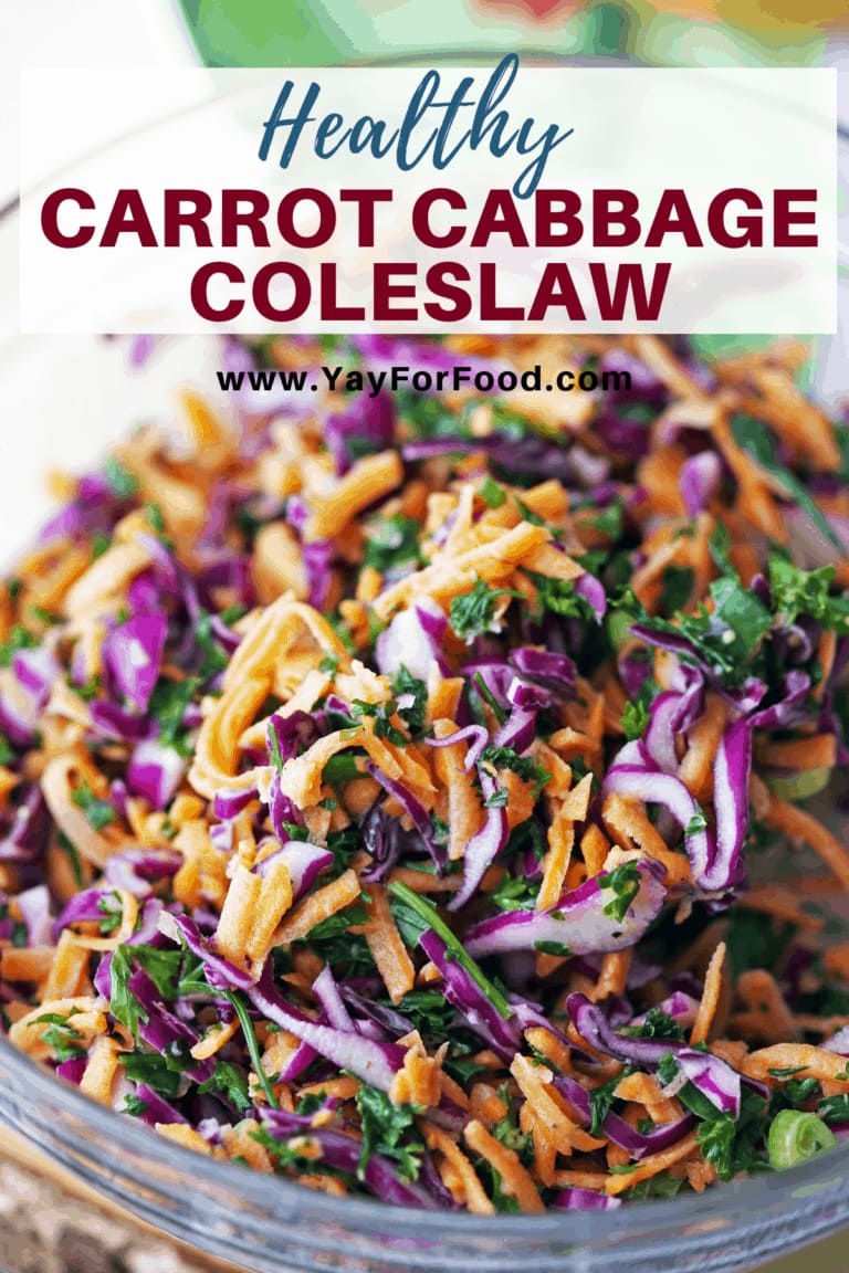 Healthy Carrot Cabbage Coleslaw - Yay! For Food