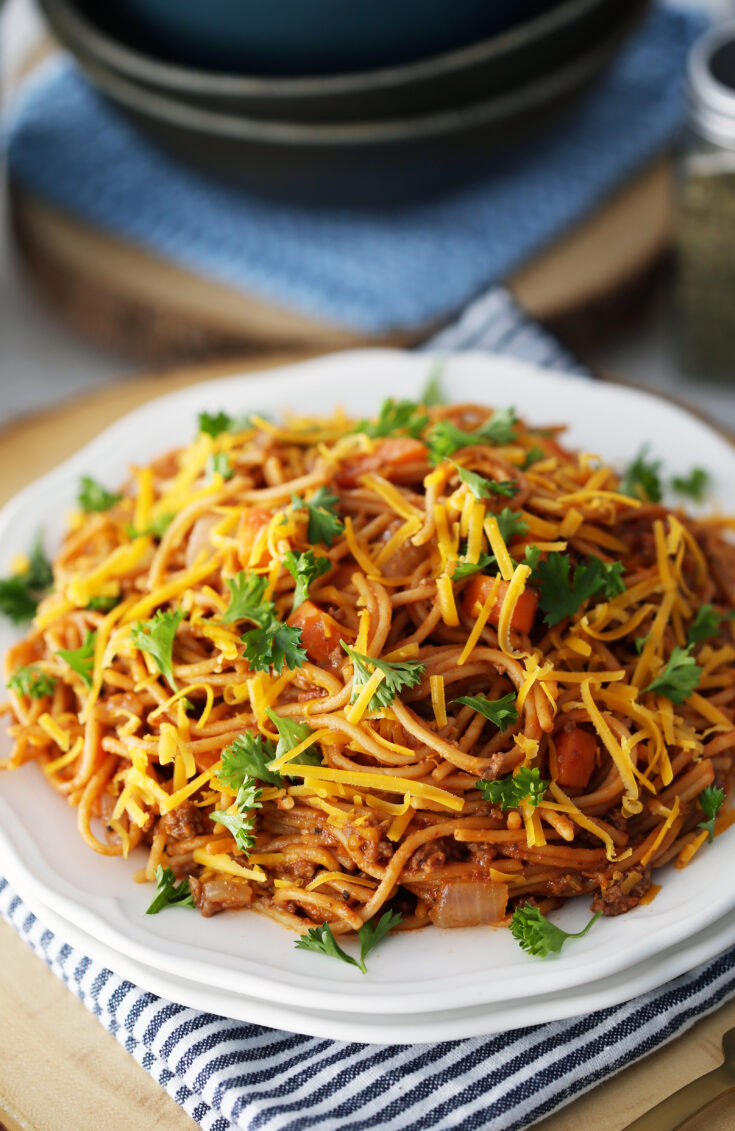 Instant Pot Spaghetti with Meat Sauce - Yay! For Food