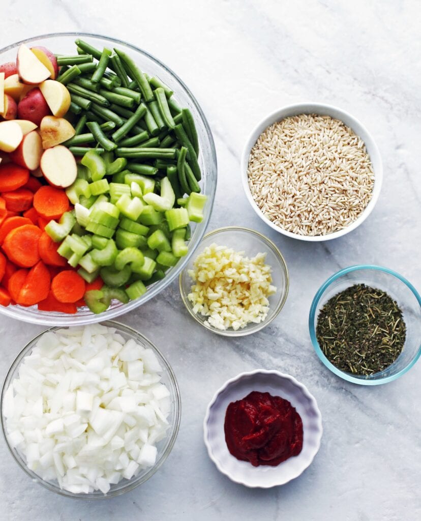 Instant Pot Hearty Vegetable and Brown Rice Soup - Yay! For Food