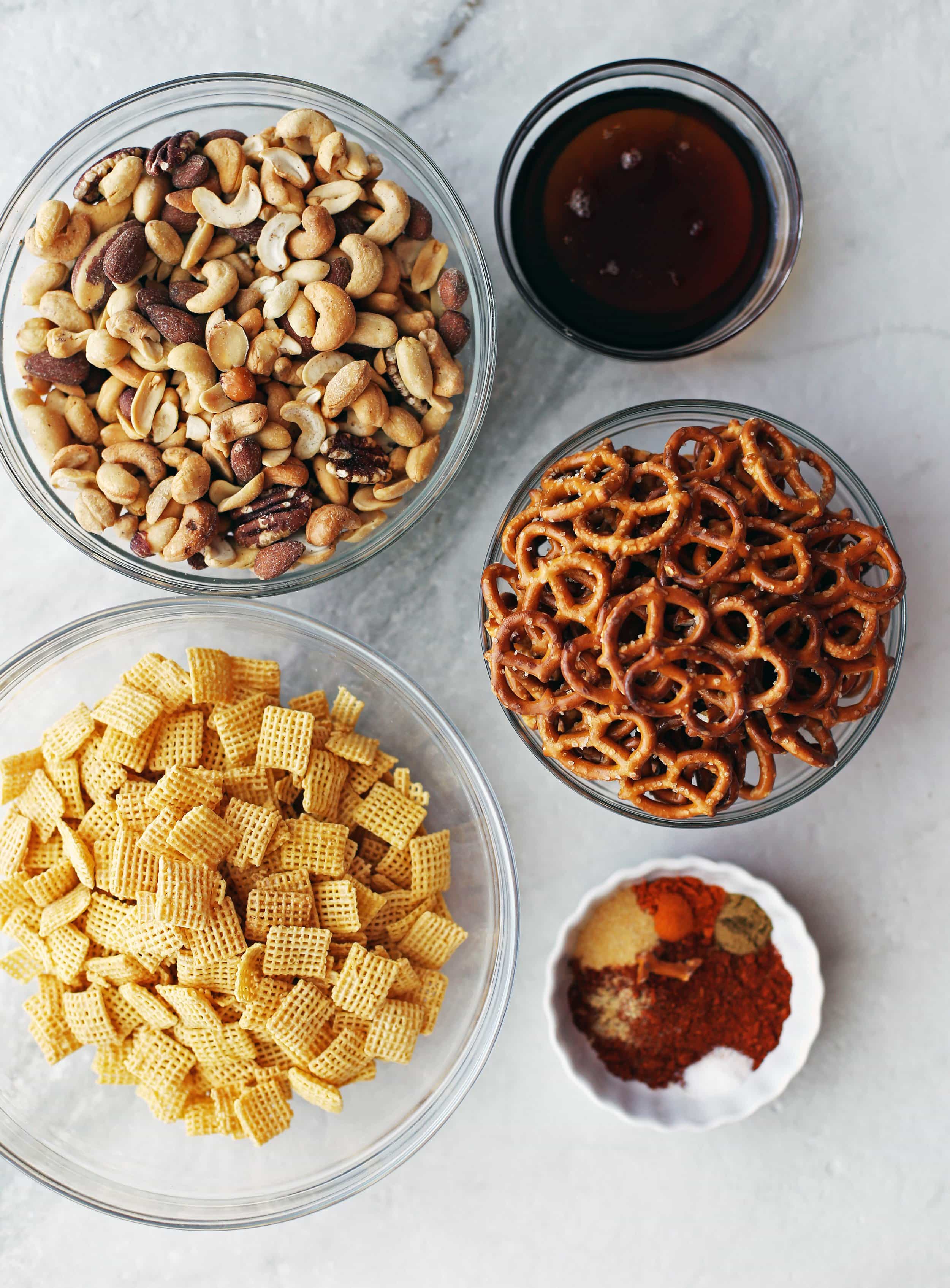 Spicy-Sweet Maple Snack Mix Recipe (With Video)