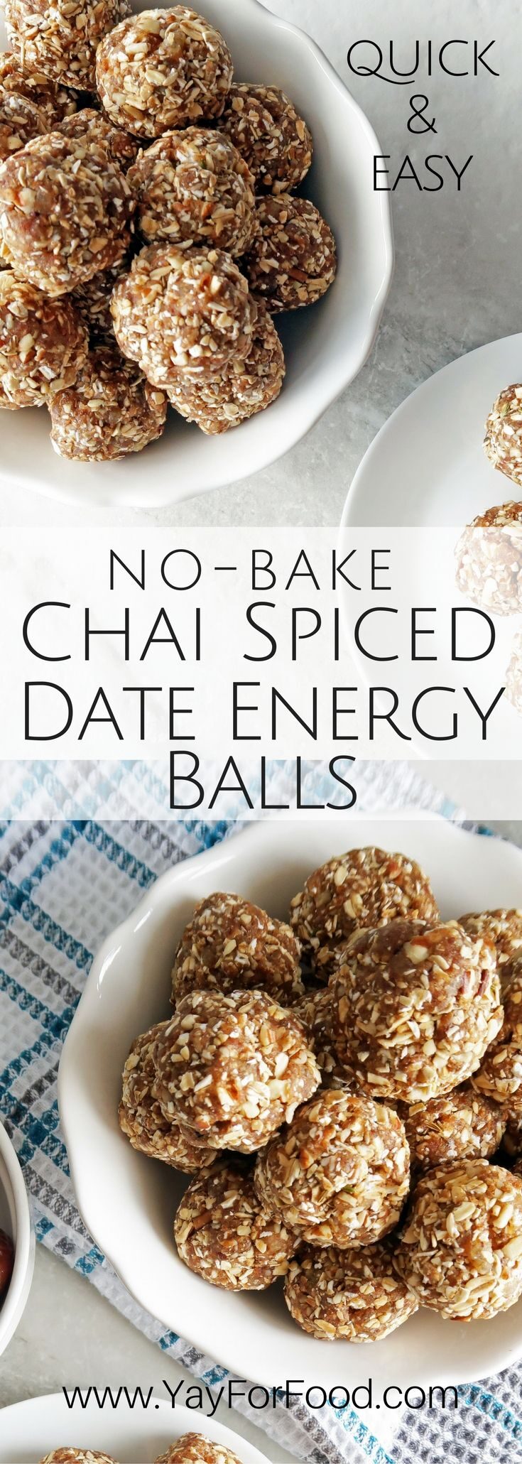 No-Bake Chai Spiced Date Energy Balls - Yay! For Food