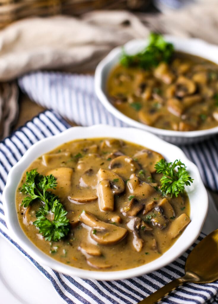 One-Pot Creamy Mushroom Soup (Vegan) - Yay! For Food