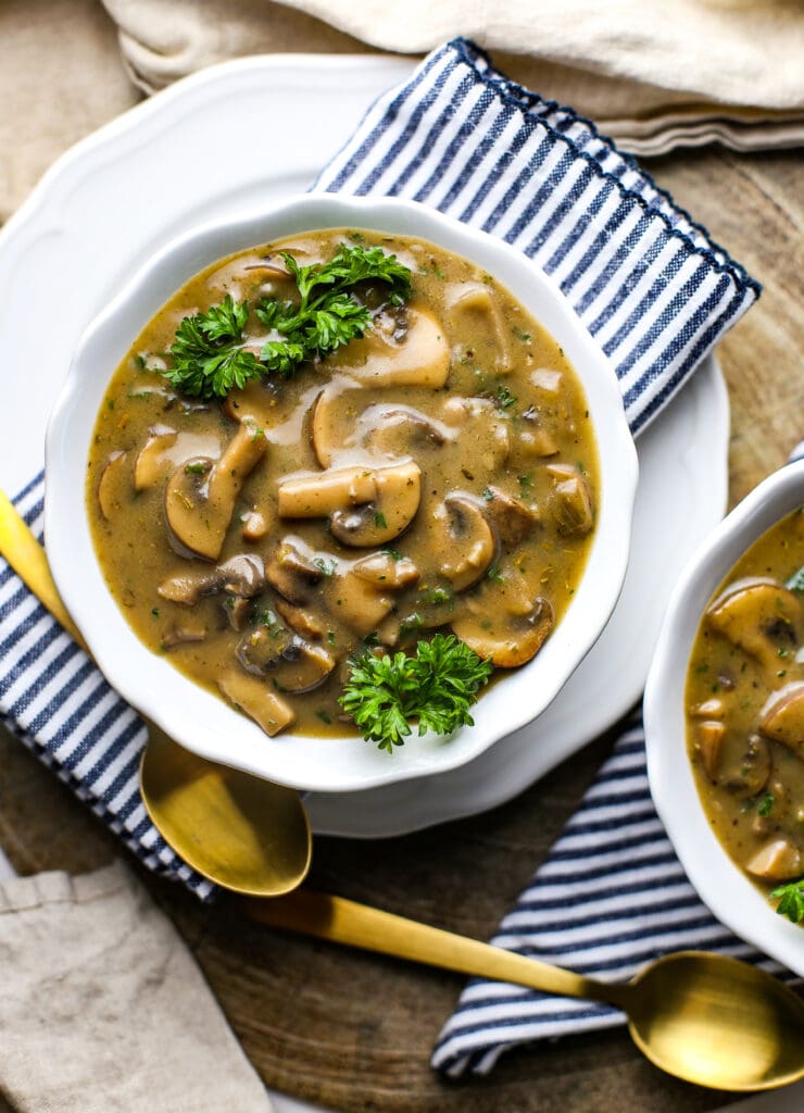 One-Pot Creamy Mushroom Soup (Vegan) - Yay! For Food