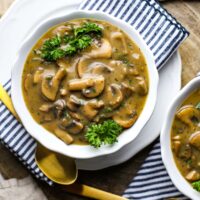One-Pot Creamy Mushroom Soup (Vegan) - Yay! For Food