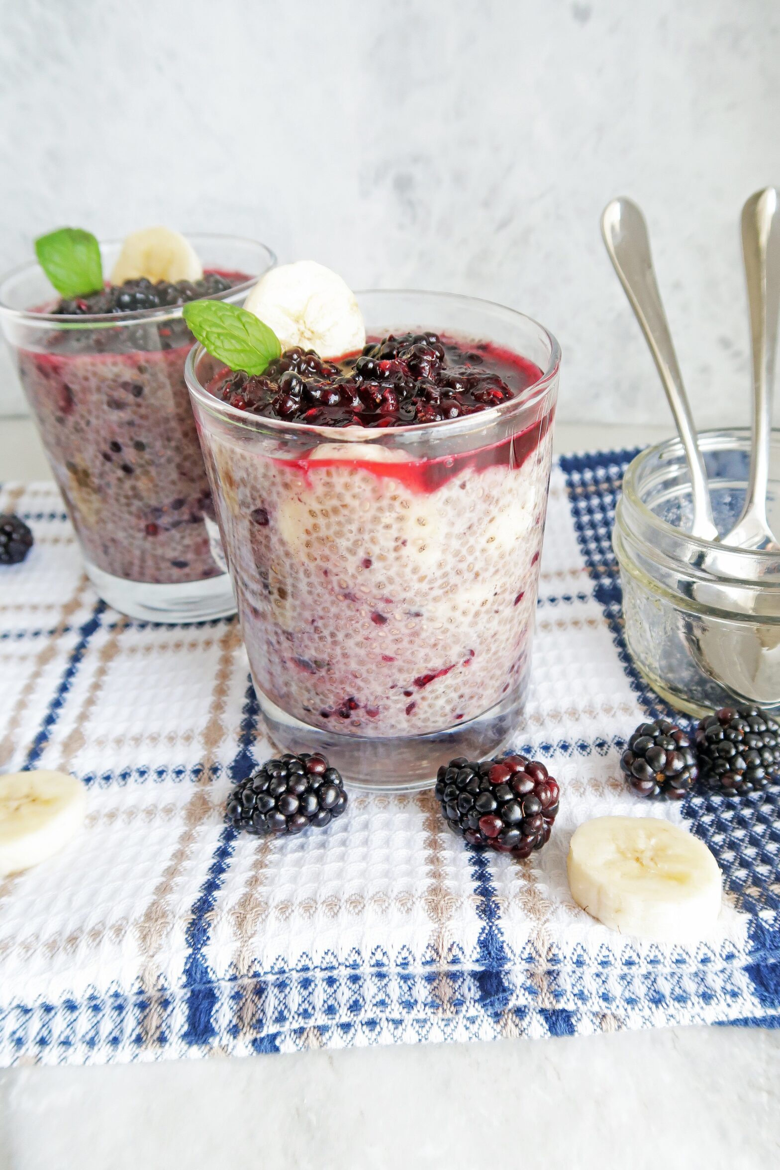 Overnight Chia Seed Pudding with Blackberries and Bananas - Yay! For Food