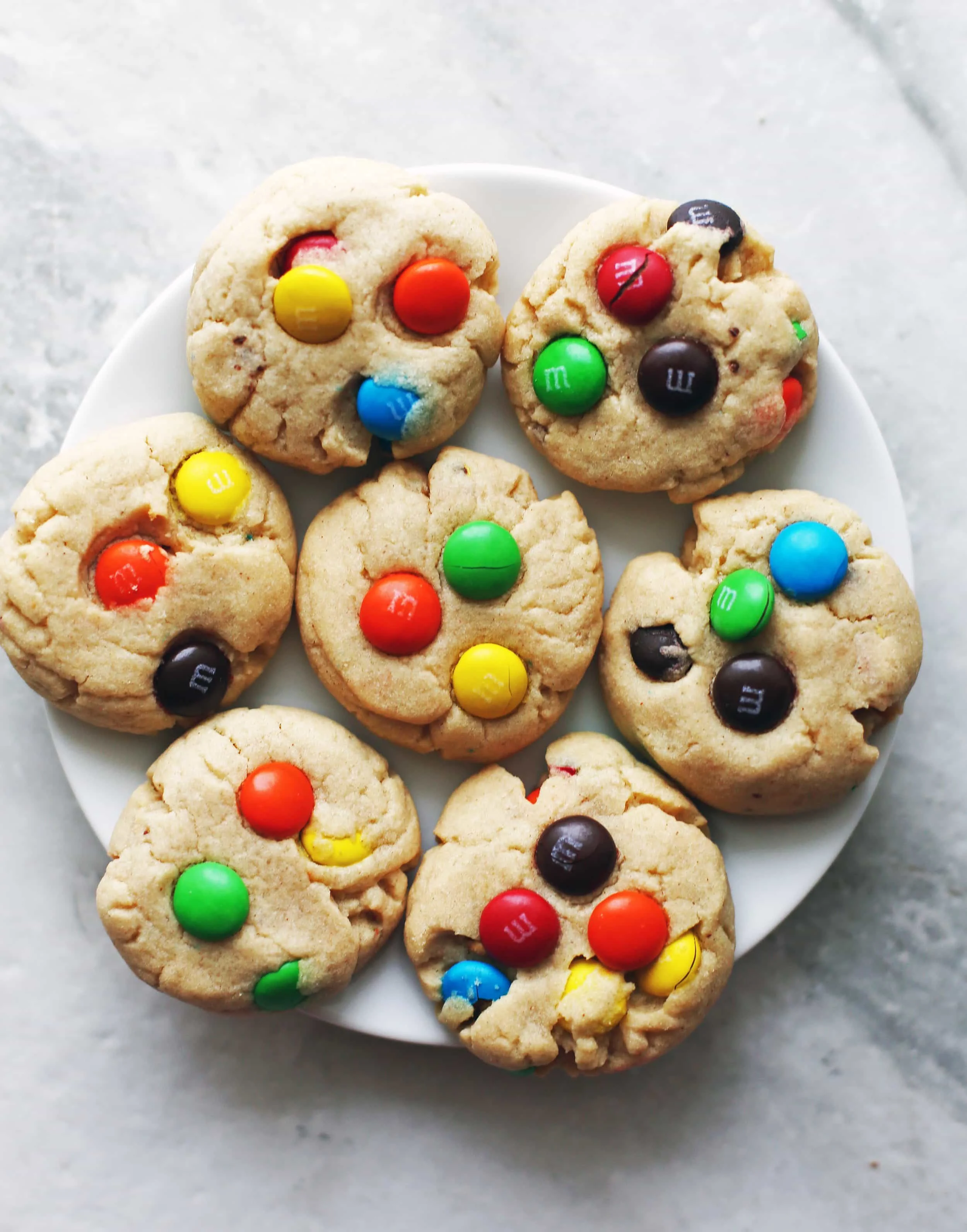 Peanut Butter M&M Cookies - Last Ingredient