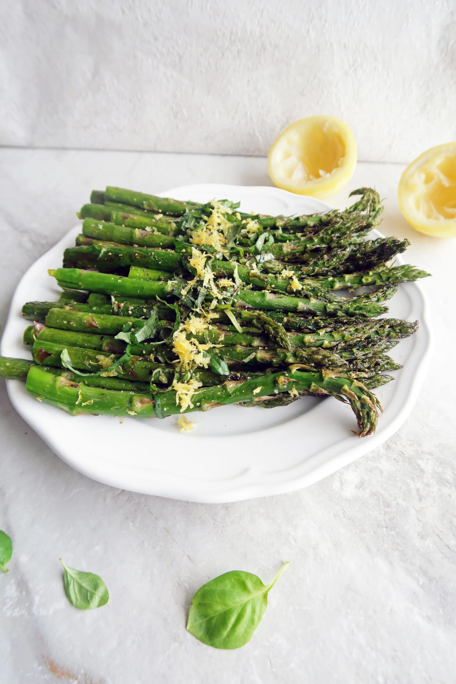 Quick Roasted Asparagus with Lemon and Basil Yay! For Food