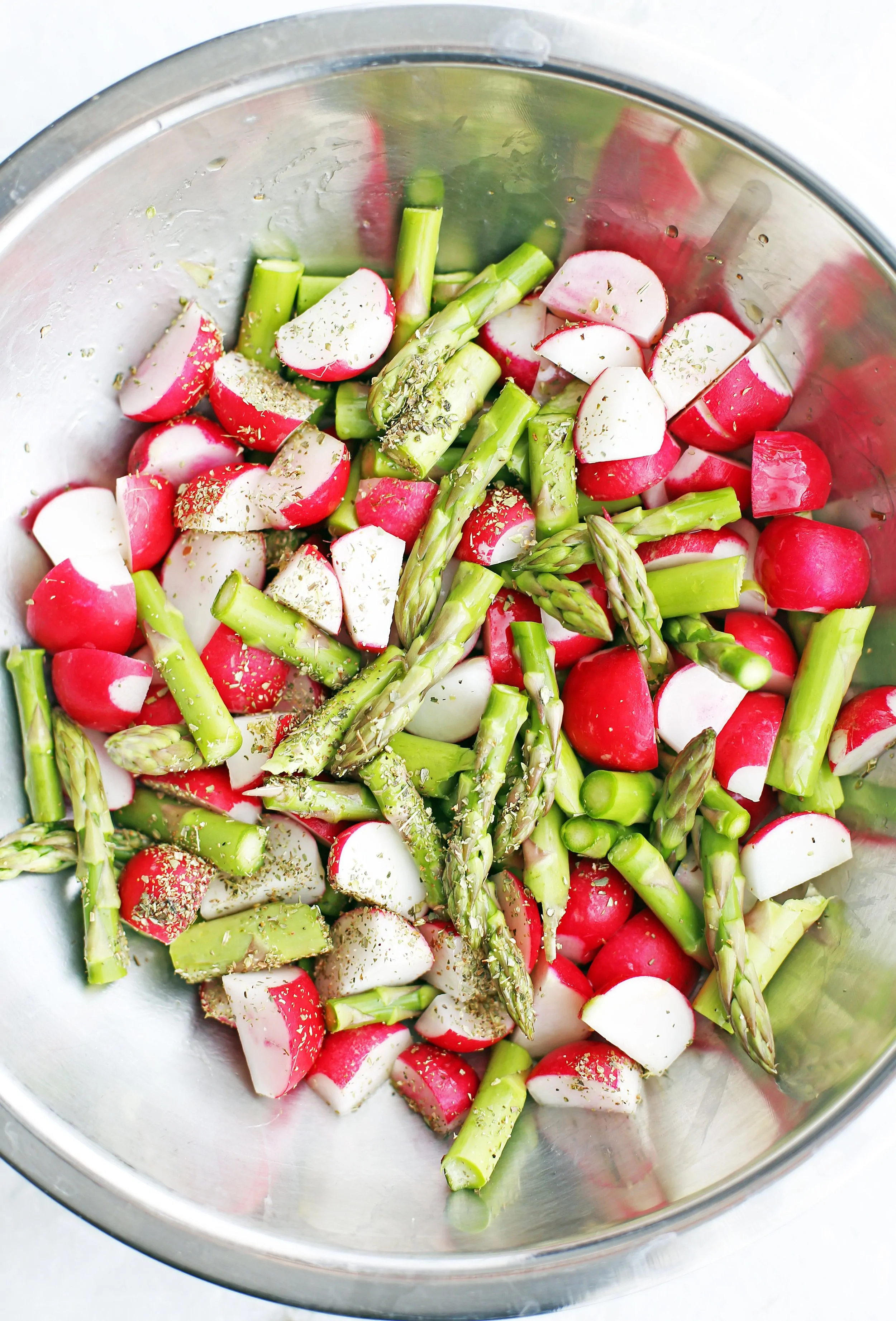 Roasted Radishes & Asparagus with Sage and Chives - Naked Cuisine