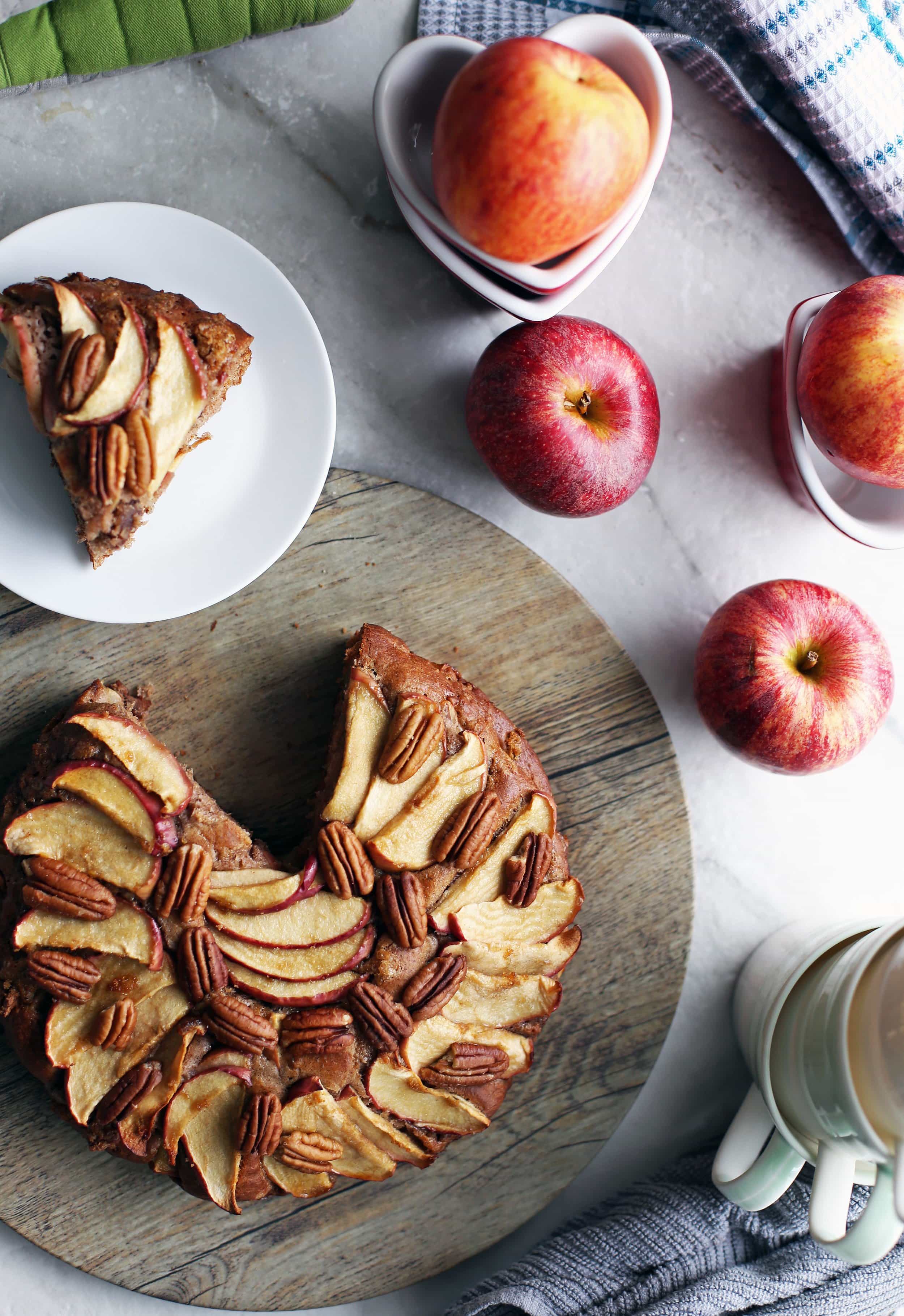 Rustic Apple Cinnamon Pecan Cake - Yay! For Food