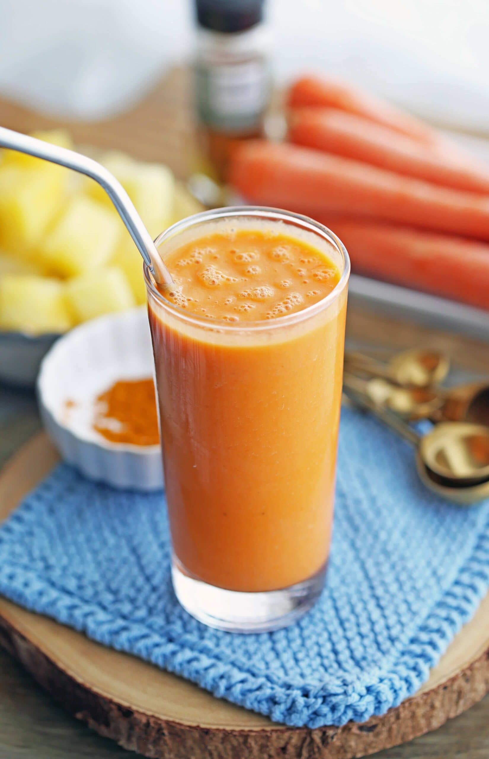 Turmeric Pineapple Carrot Smoothie - Yay! For Food