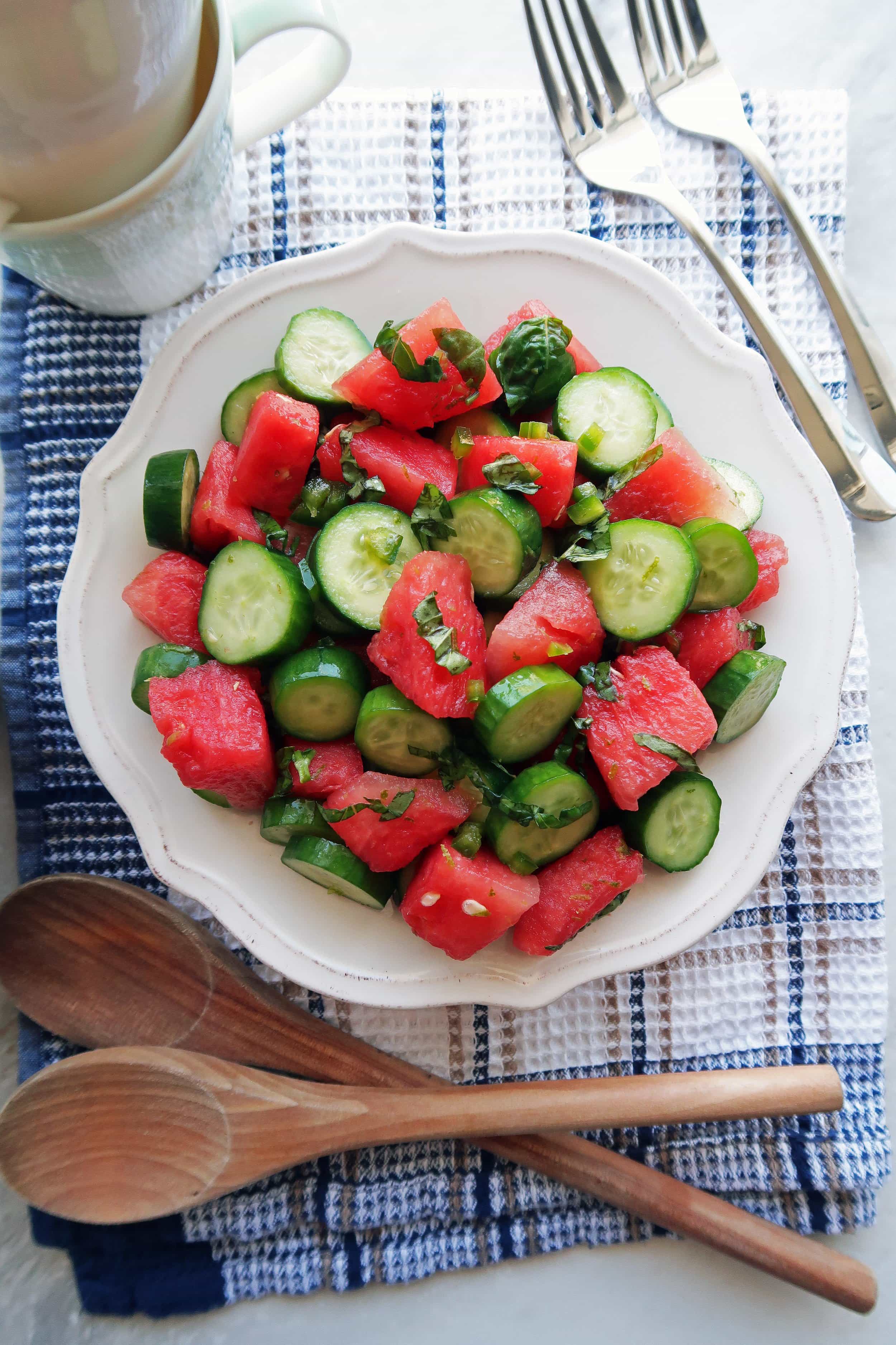 Watermelon Cucumber Jalapeño Salad Yay For Food