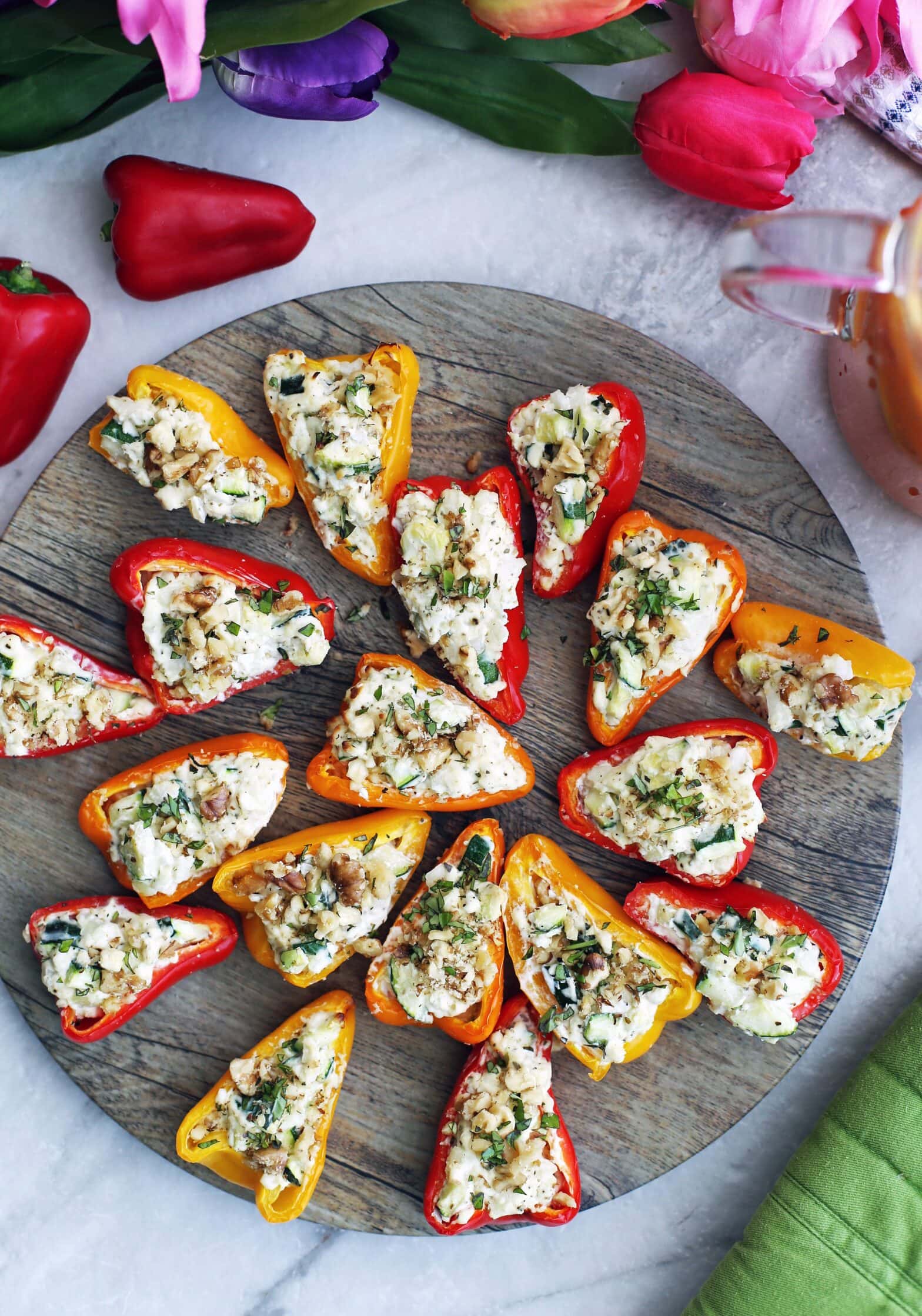 Zucchini Cream Cheese Mini Stuffed Peppers Yay For Food