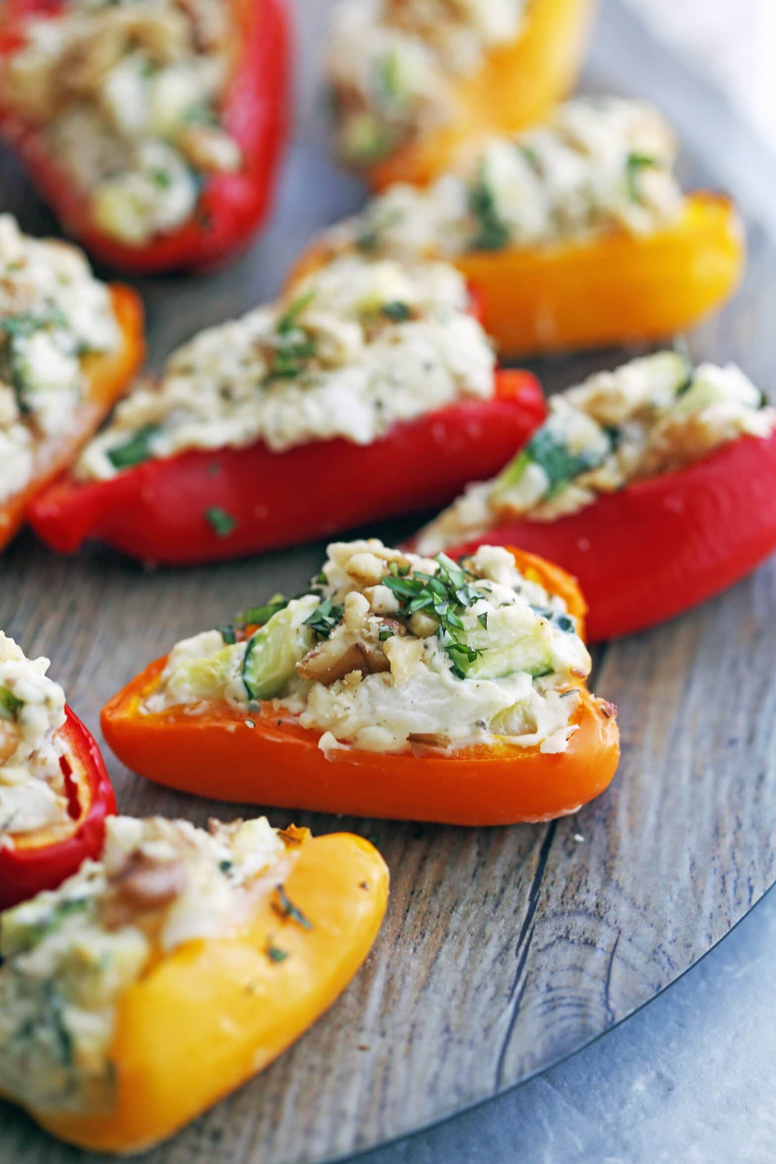 Zucchini Cream Cheese Mini Stuffed Peppers - Yay! For Food